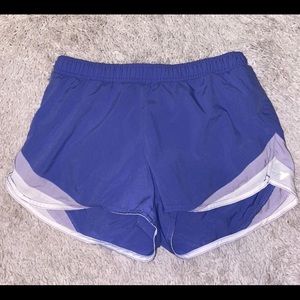 purple athletic shorts
